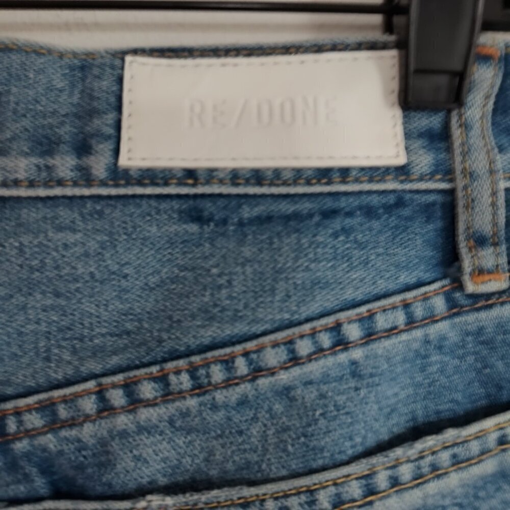 Ladies SZ 26 Re/Done 90s Loose Blue Jean - Picture 4 of 6